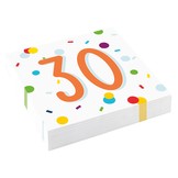 30. narozeniny ubrousky s puntíky 20 ks 33 cm x 33 cm, 3-vrstvé